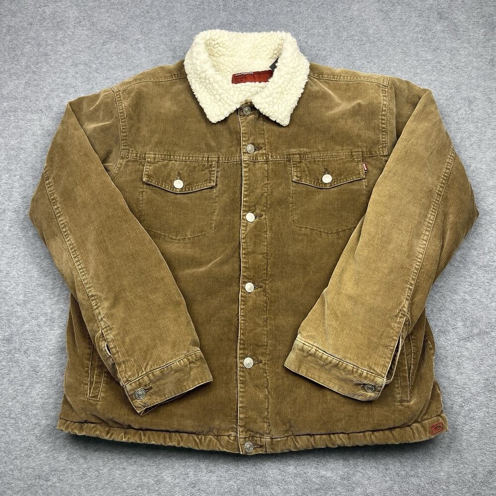 Vintage Ripcurl International Corduroy Sherpa Lined Men's Large Jacket Brown 90s